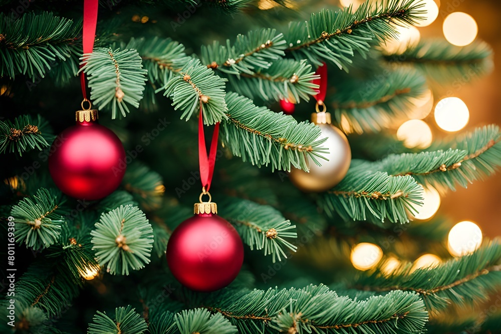 Fototapeta premium beautiful Christmas tree