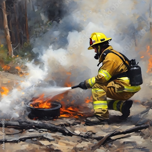firefighters in action generative ai