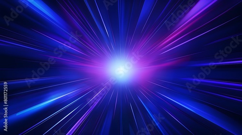 Radial blue and pruple light through the tunnel glowing in the darkness for print designs templates, Advertising materials, Email Newsletters, Header webs, e commerce signs retail shopping, advertisem