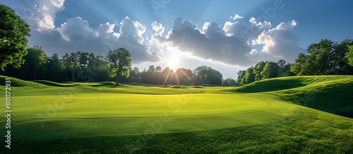 Vibrant Golf Tournament Victory Banner Celebrating the Winning Champion photo