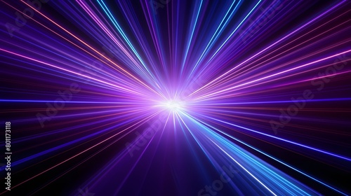 Radial blue and pruple light through the tunnel glowing in the darkness for print designs templates, Advertising materials, Email Newsletters, Header webs, e commerce signs retail shopping, advertisem