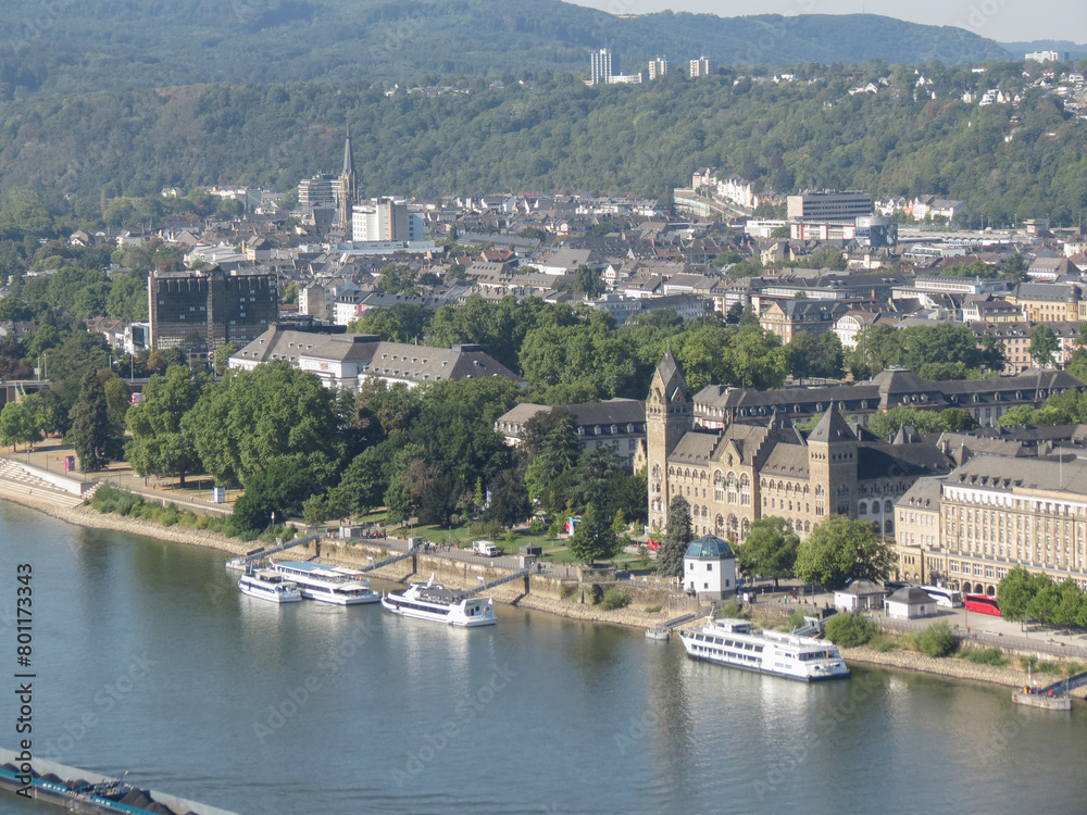 Obraz premium River Rhine in Koblenz