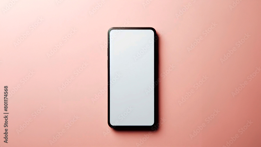 Smartphone with blank white screen Smartphone with blank white screen