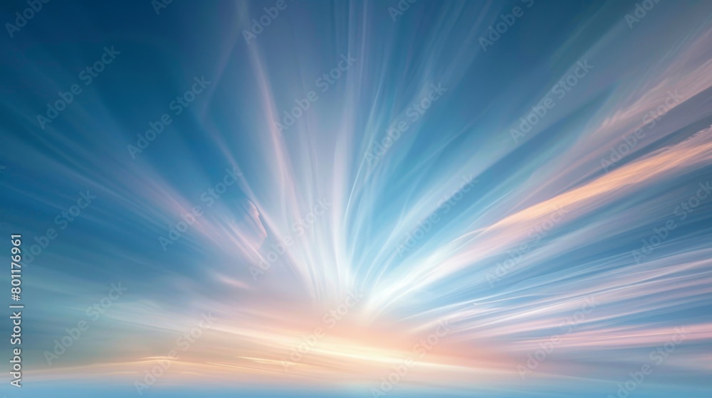 An abstract image of a light beam going through the sky