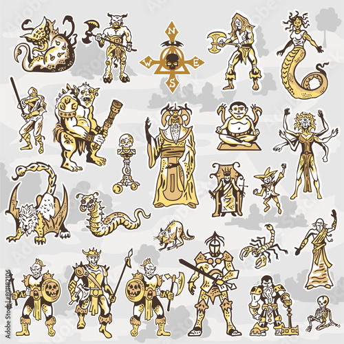 Fantasy creatures an dungeon monster illustrations