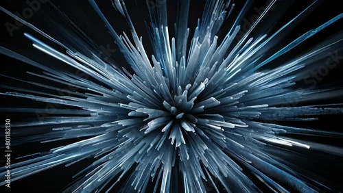 abstraction ice explosion on black background