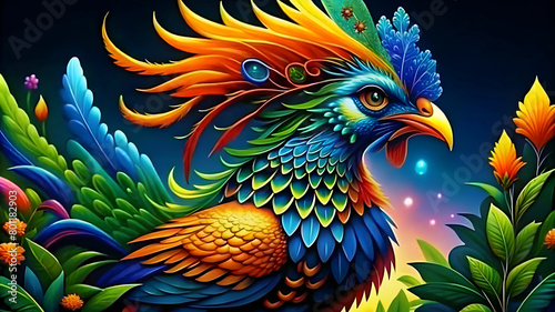 Cockatrice, detailed matte painting, deep color, fantastical, intricate detail, splash screen, complementary colors, fantasy concept art, 32k resolution trending