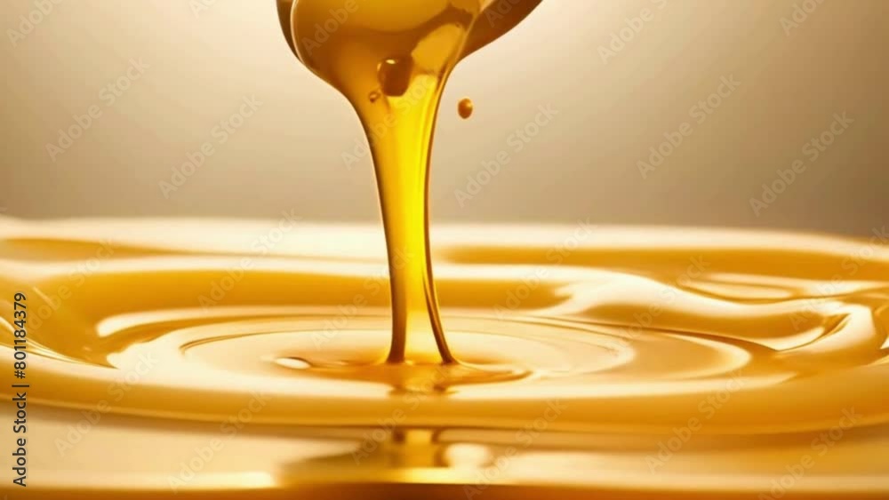The golden liquid cascades with elegance, akin to the gentle descent of honey from a spoon The golden liquid cascades with elegance, akin to the gentle descent of honey from a spoon