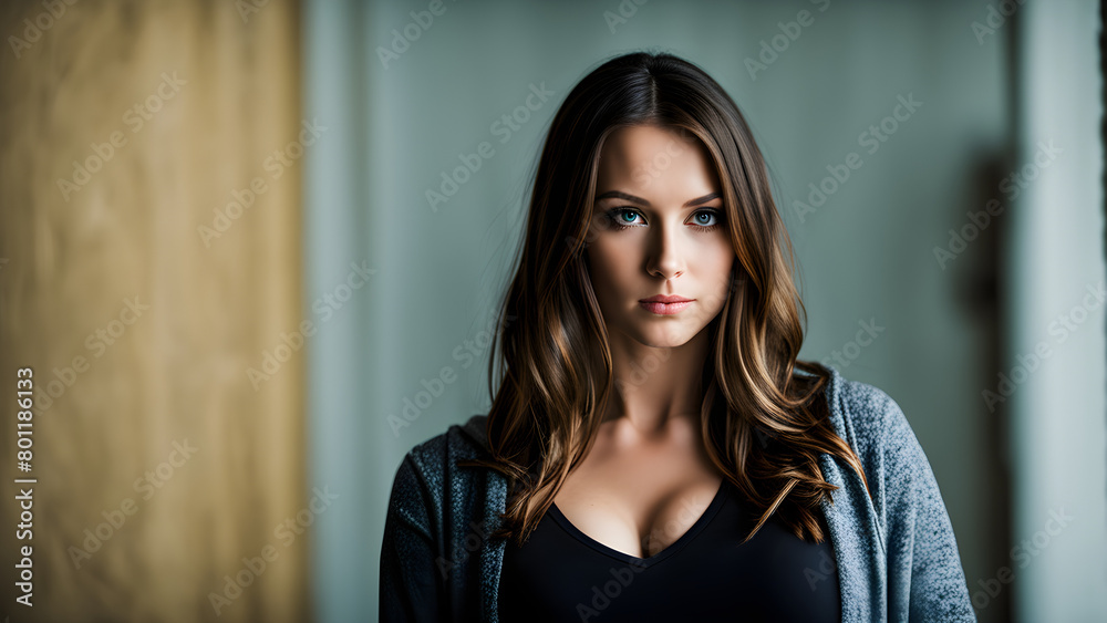 A pregnant young woman, baby, concept of mother and baby A pregnant young woman, baby, concept of mother and baby