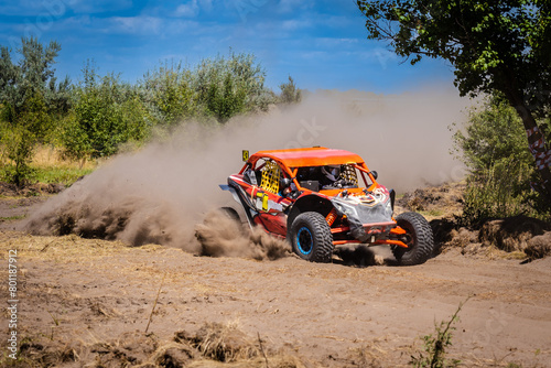 UTV buggy and 4x4 in the action. Rally, extreme, adrenalin