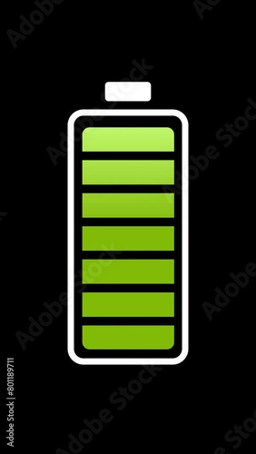 Electric device charging indicates the progress of fast charge. The smartphone or electric tools battery indicator shows an increasing charging battery to fill up to 100%