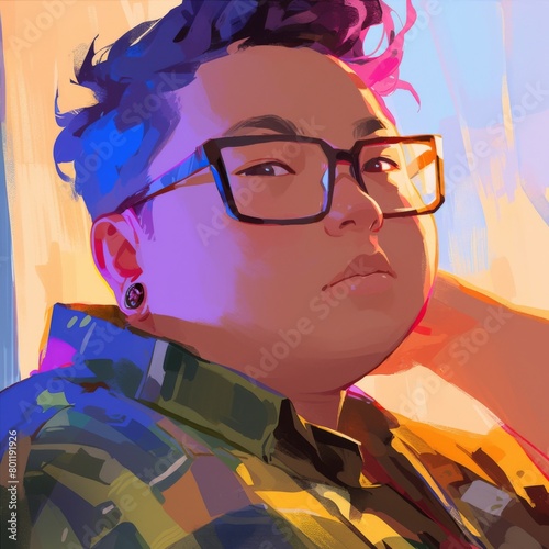 Avatar of Androgynous Non-Binary Queer Character