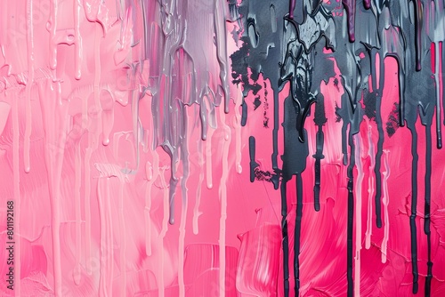 canvas dripping paint pink black background