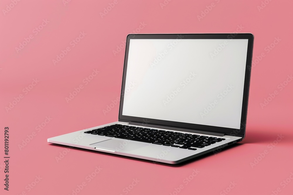 Laptop on Pink Surface Laptop on Pink Surface