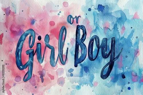 Pink and blue inscription 