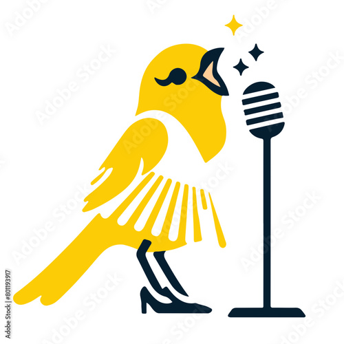 bird with microphone