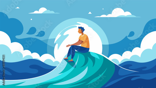 A the uses a visualization exercise where the client imagines riding theutic waves to reach a state of inner calm..