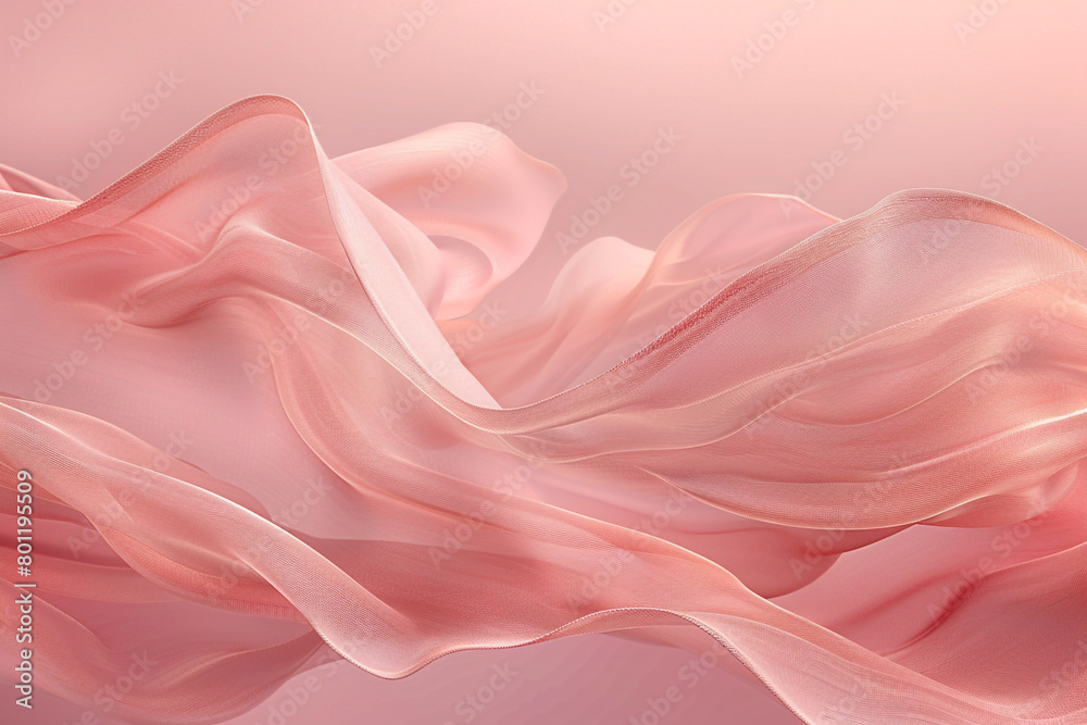A dusty rose wave, romantic and soft, gently flows over a dusty rose background, evoking a sense of romance and softness.