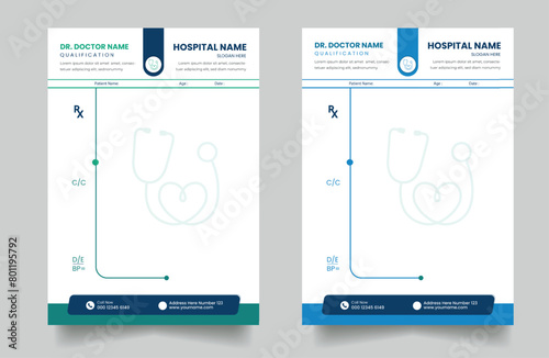 Medical Letter Hade, Medical Healthcare Business Flyer Design
