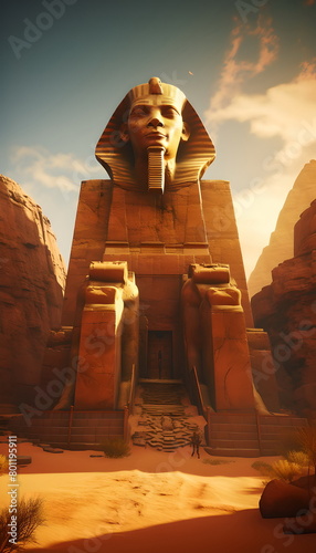 sphinx and pyramid