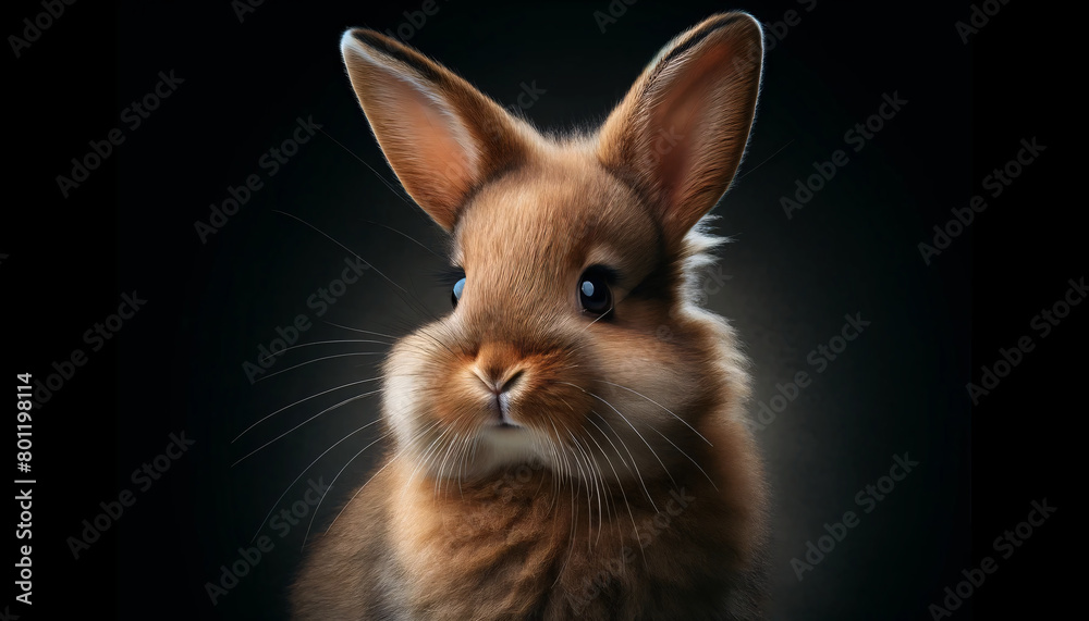 an adorable brown rabbit in a portrait style an adorable brown rabbit in a portrait style