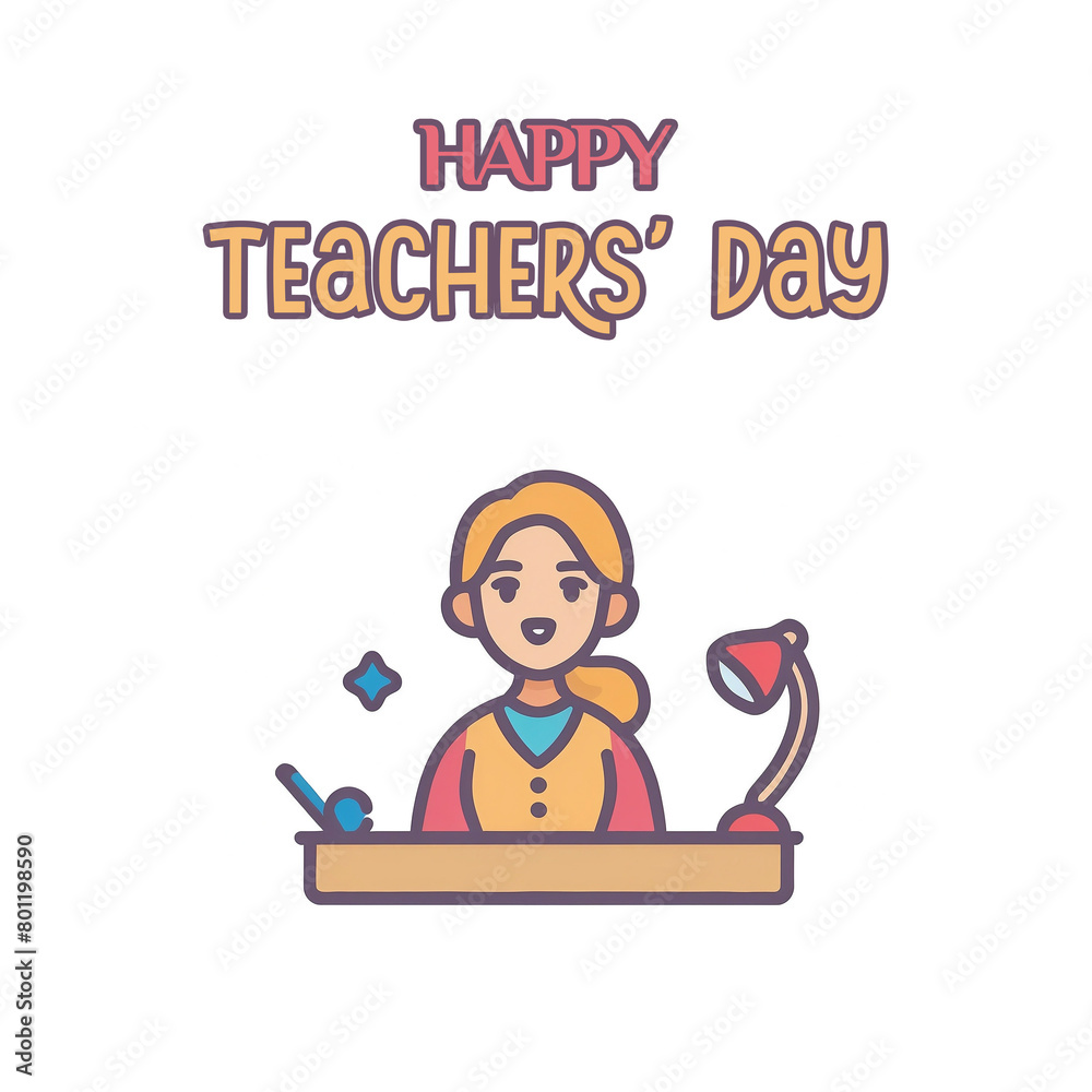 Teachers Day - A Happy Teacher in Class Isolated, Teachers Day - A Happy Teacher in Class Isolated,