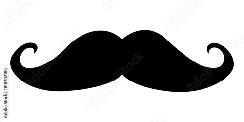 artificial mustache. Transparent background. photo
