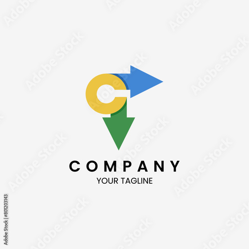 Free Download Arrow logo template vector design - GFXLoad