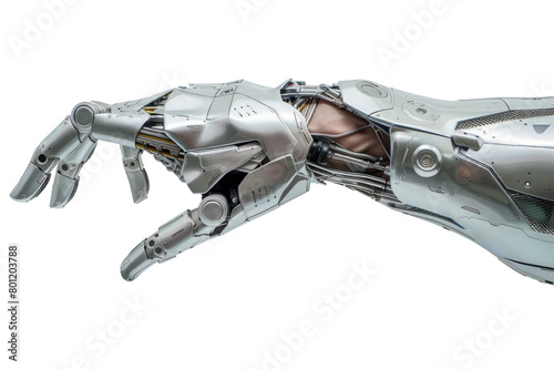 A robot hand isolated on transparent background