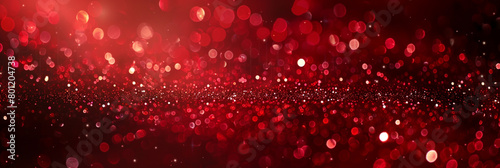 Crimson Red Glitter Defocused Abstract Twinkly Lights Background, sparkling blurred lights with deep crimson red tones.