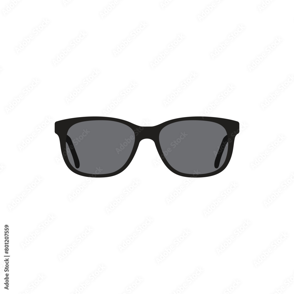 Black classic sunglasses, stylish vector glasses on a white background. Black classic sunglasses, stylish vector glasses on a white background.