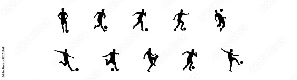 football vector collection in...