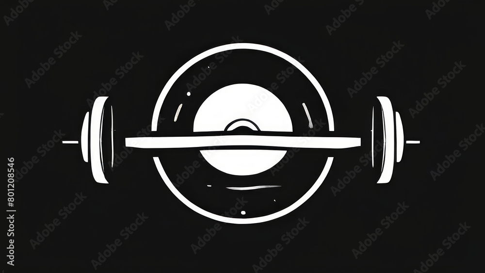 Gym logo featuring barbells, kettlebells and other elements for keeping your body in shape. Gym logo featuring barbells, kettlebells and other elements for keeping your body in shape.