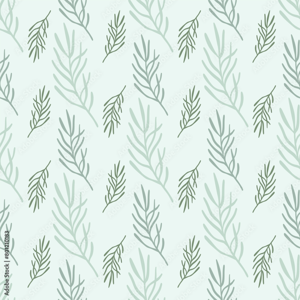 Rosemary branches seamless pattern. Provence herbs background. Green leaf leaves, twig, branch, herb stick. Isolated. Botanical. Floral. Herbal. Flower. Ingredient. Retro engraving ink drawing. Rosemary branches seamless pattern. Provence herbs background. Green leaf leaves, twig, branch, herb stick. Isolated. Botanical. Floral. Herbal. Flower. Ingredient. Retro engraving ink drawing.