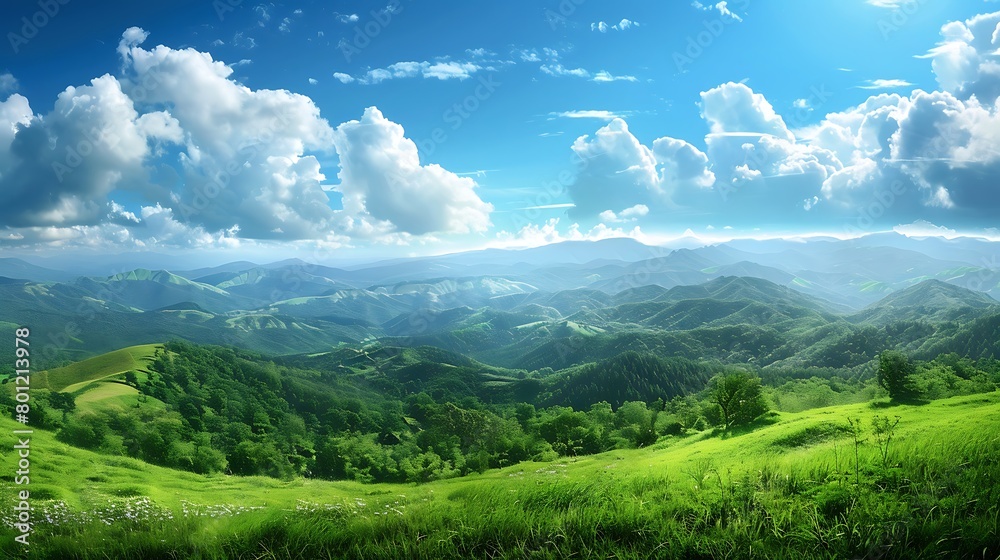 Fototapeta premium Beautiful day high resolution panorama