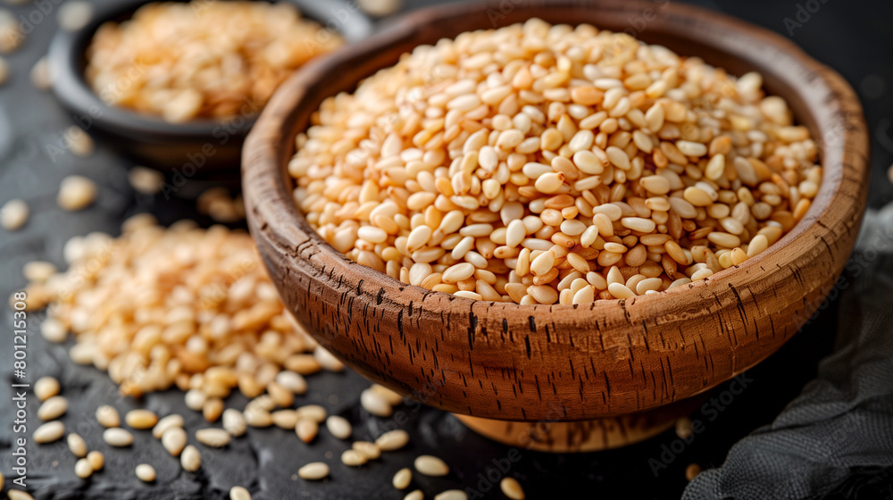 Bowl of sesame seeds Bowl of sesame seeds