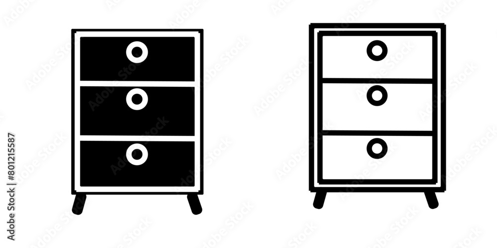 Cupboard icon on white background Cupboard icon on white background