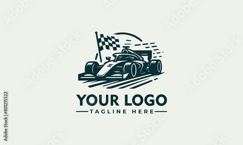 Race Car Logo Vector Design Racing Car race vector logo design © syahed