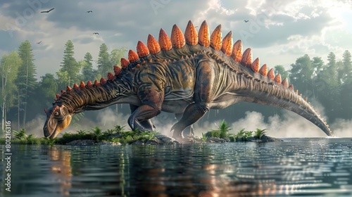 Spinosaurus A Majestic River Dwelling Reptile in D photo