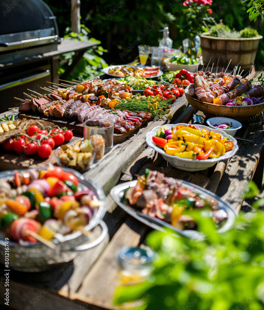 Summer Feast: Grilling Extravaganza
Grill packed with delicious food, epitomizing summer indulgence