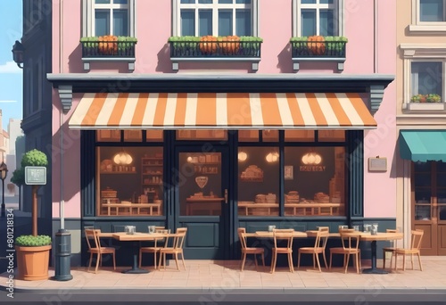 Pixel Art Charming Europeanstyle Cafe With Outdoor (6)