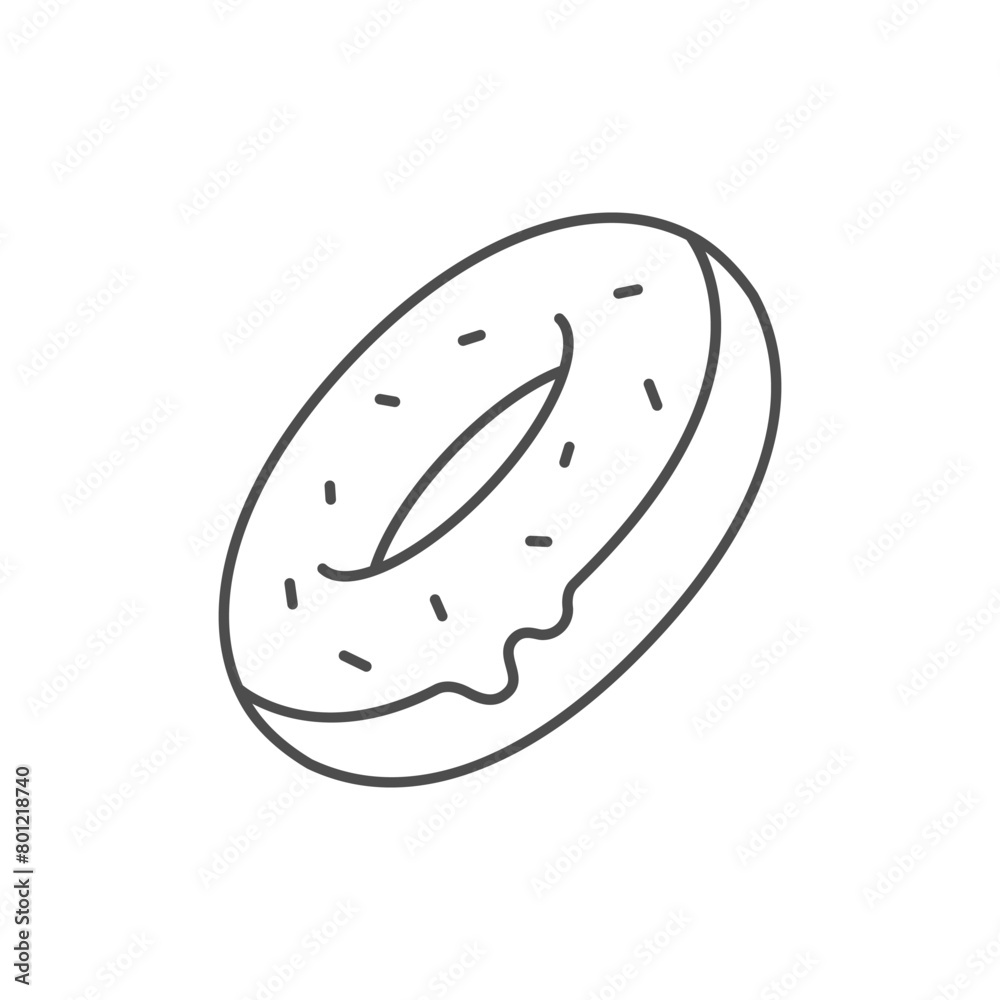Sweet donut line outline icon Sweet donut line outline icon