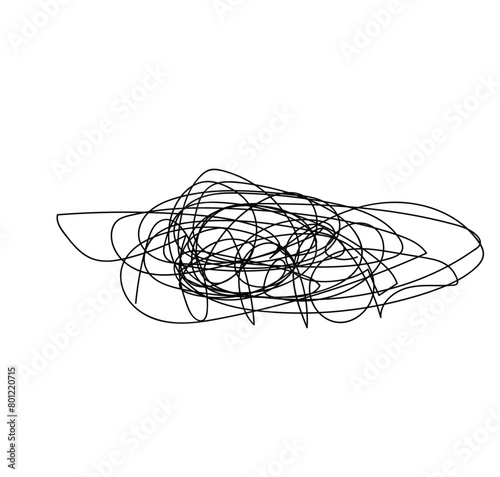 Vector illustration with scrawl sketch. used free handwritten style. Isolated on white background.