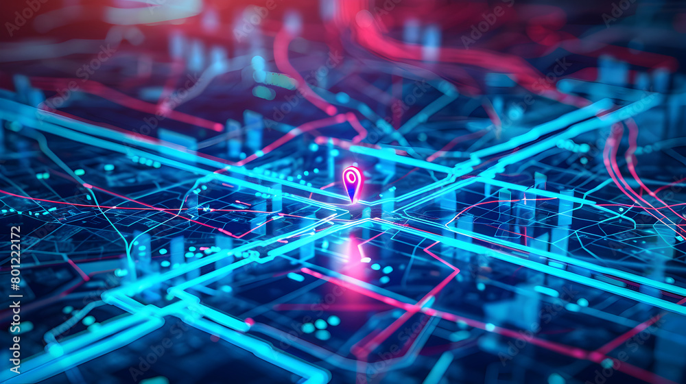 Obraz premium Holographic GPS Navigation
