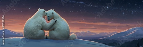 polar bear in the region photo