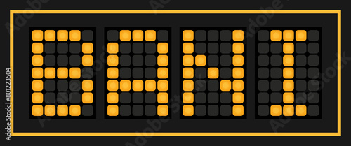 Orange color led banner in word BANI (Brittle, Anxious, Non-linear and Incomprehensible) on black background