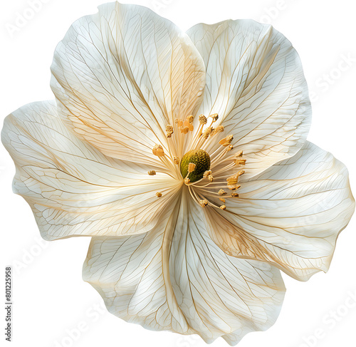 white flower isolated on white