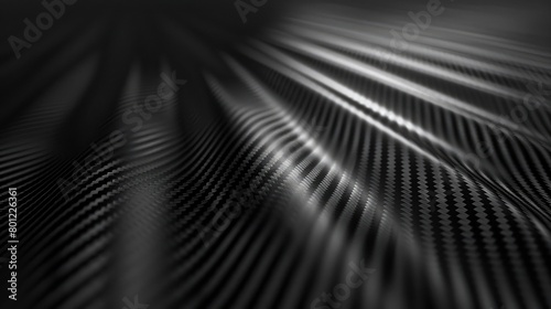 Dark carbon fiber texture. Vector black diagonal background Black background with drapery  silver and lines.