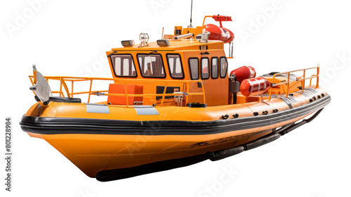 Emergency Rescue Lifeboat on Tranparant background photo