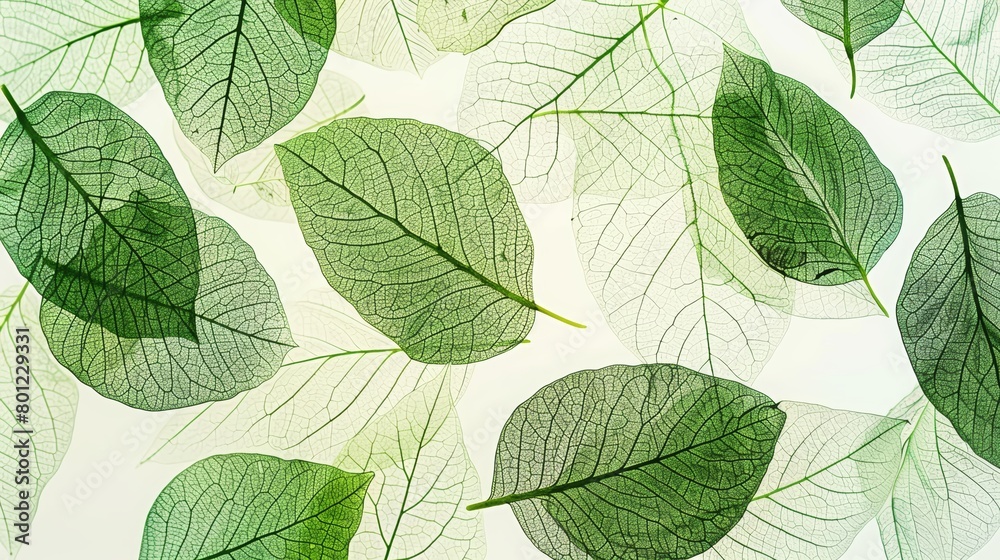 Intense Green Leaf Veins in Close-Up Detail Intense Green Leaf Veins in Close-Up Detail